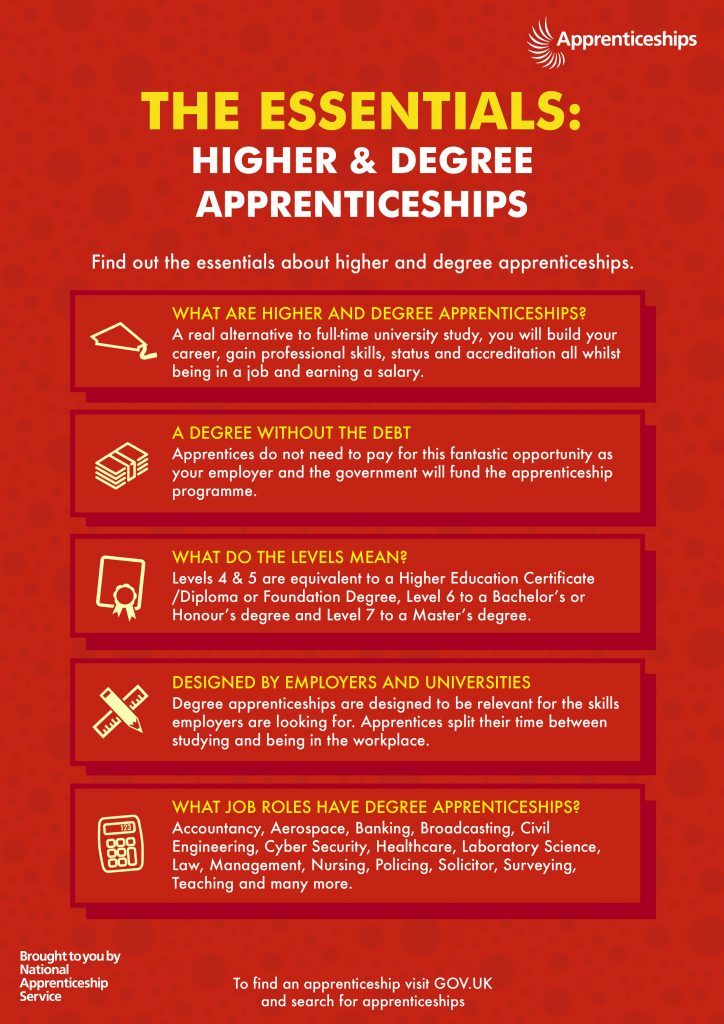 Higher and degree apprenticeships: the essentials