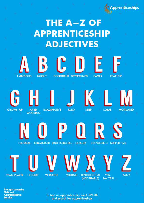 A-Z of Apprenticeship Adjectives