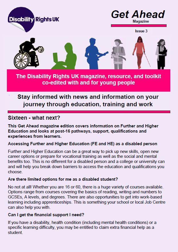 Get Ahead Magazine Issue 3 – Disability Rights UK