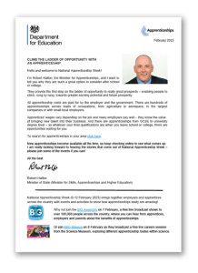 an image of the Minister letter for parents.