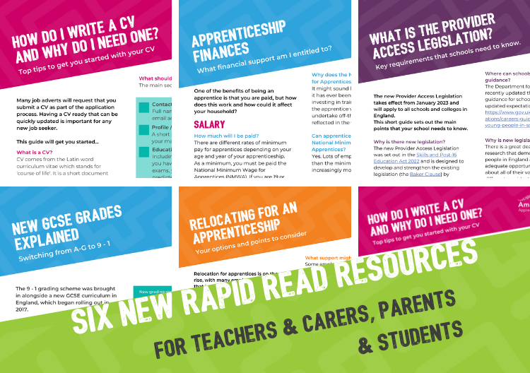 Six brand new free apprenticeship resources from Amazing Apprenticeships