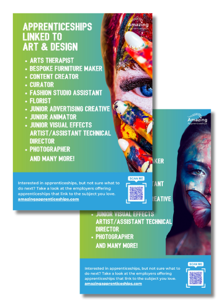 Apprenticeships Linked To Art & Design Posters