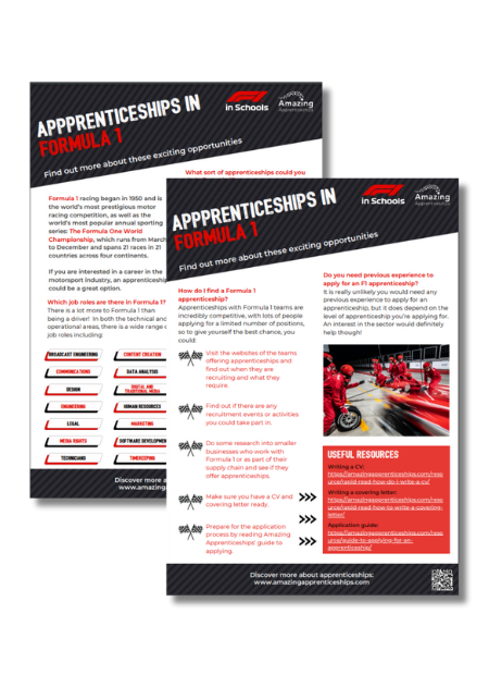 Apprenticeships in Formula 1 Guide