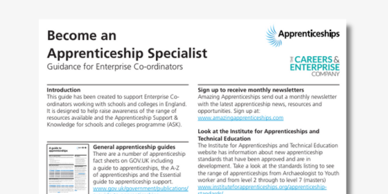 Become An Apprenticeship Specialist – Enterprise Co-ordinators Guide