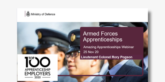 Apprenticeships with the Armed Forces Webinar Slides