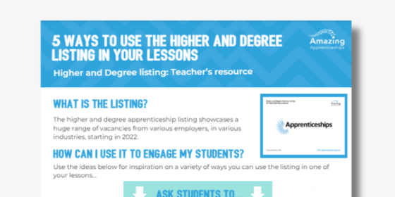 5 ways to use the Higher and Degree Listing in your lessons