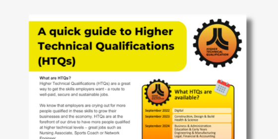 The Higher Technical Qualifications One-Pager