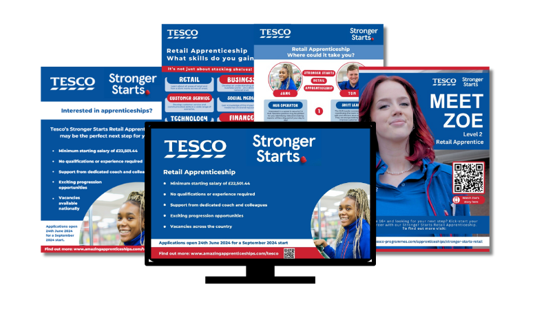 Tesco Posters and Display Screen Bundle