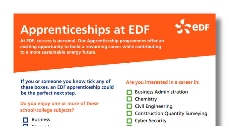 EDF Apprenticeship Flyer