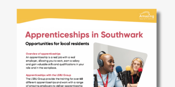 Apprenticeships in Southwark Flyer