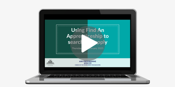 Ask Webinar: Using Find An Apprenticeship To Search And Apply