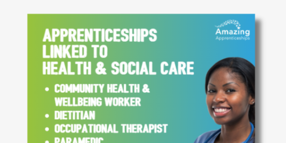 Apprenticeships Linked To Health and Social Care Poster